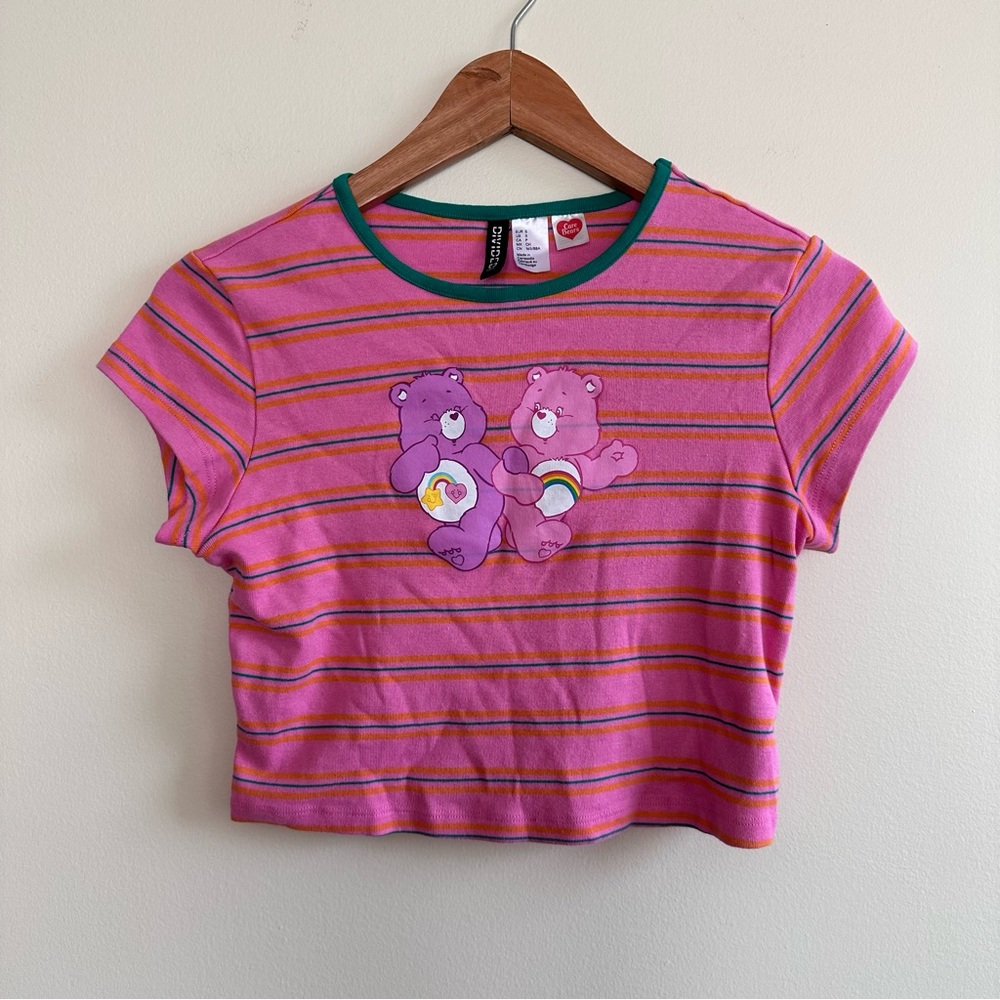 DIVIDED H&M  Carebears cropped baby tee SMALL